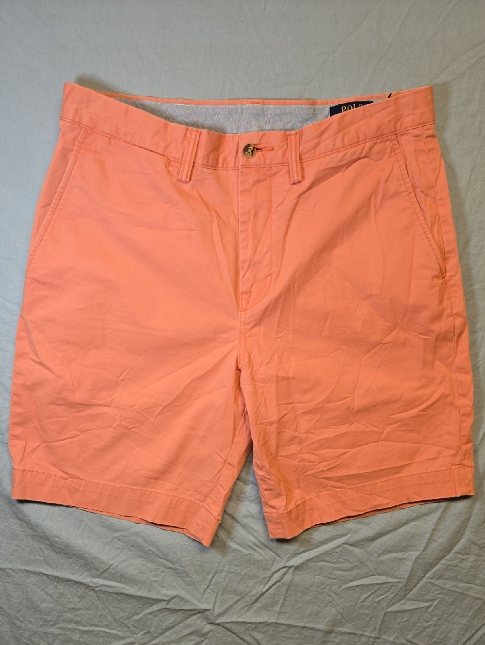 Polo Ralph Lauren Bubblegum Pink Embroidered Flat Front Chino Shorts Vintage Y2K